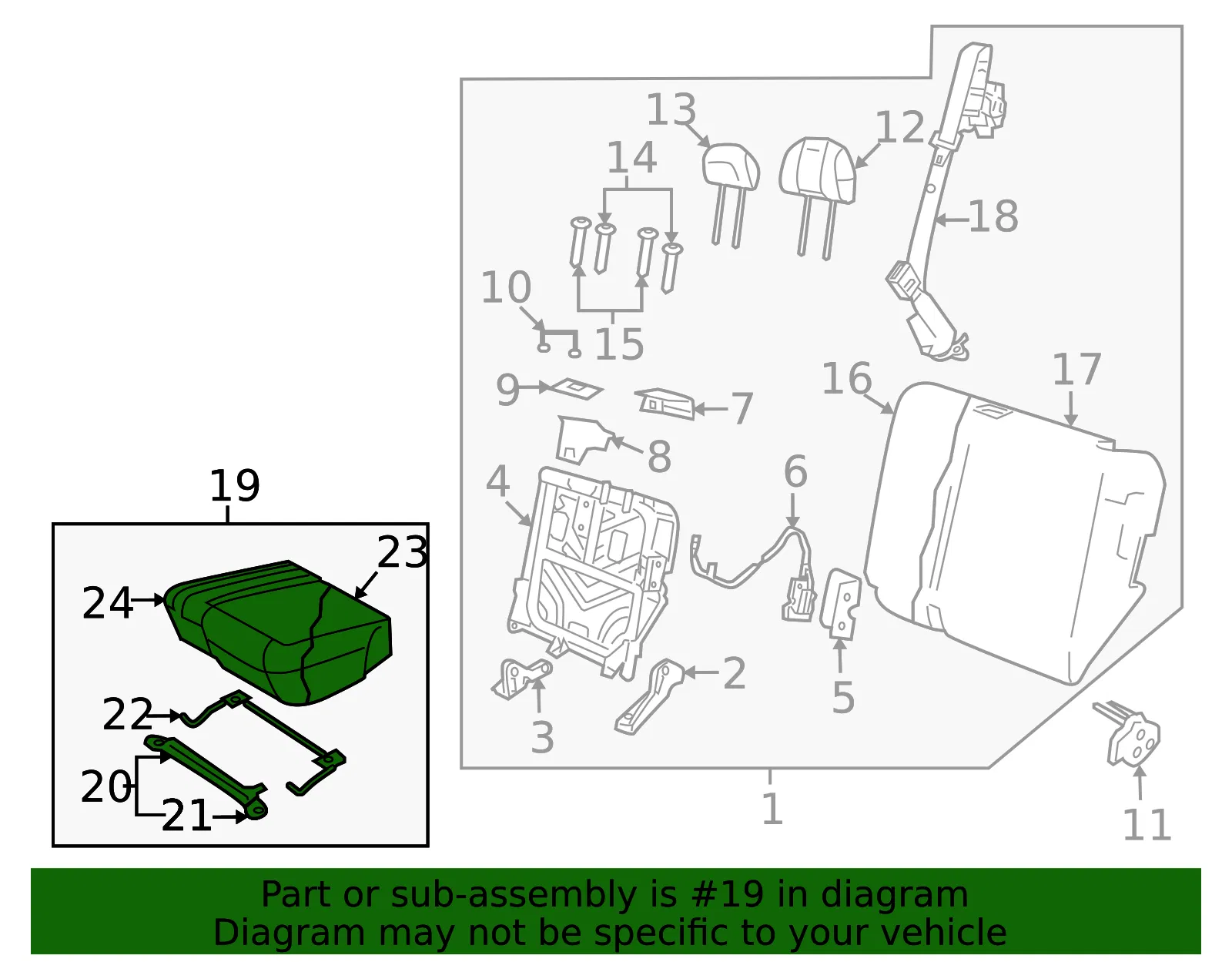 Seat Cushion Foam - Mazda (zzcb5723029) - view 2