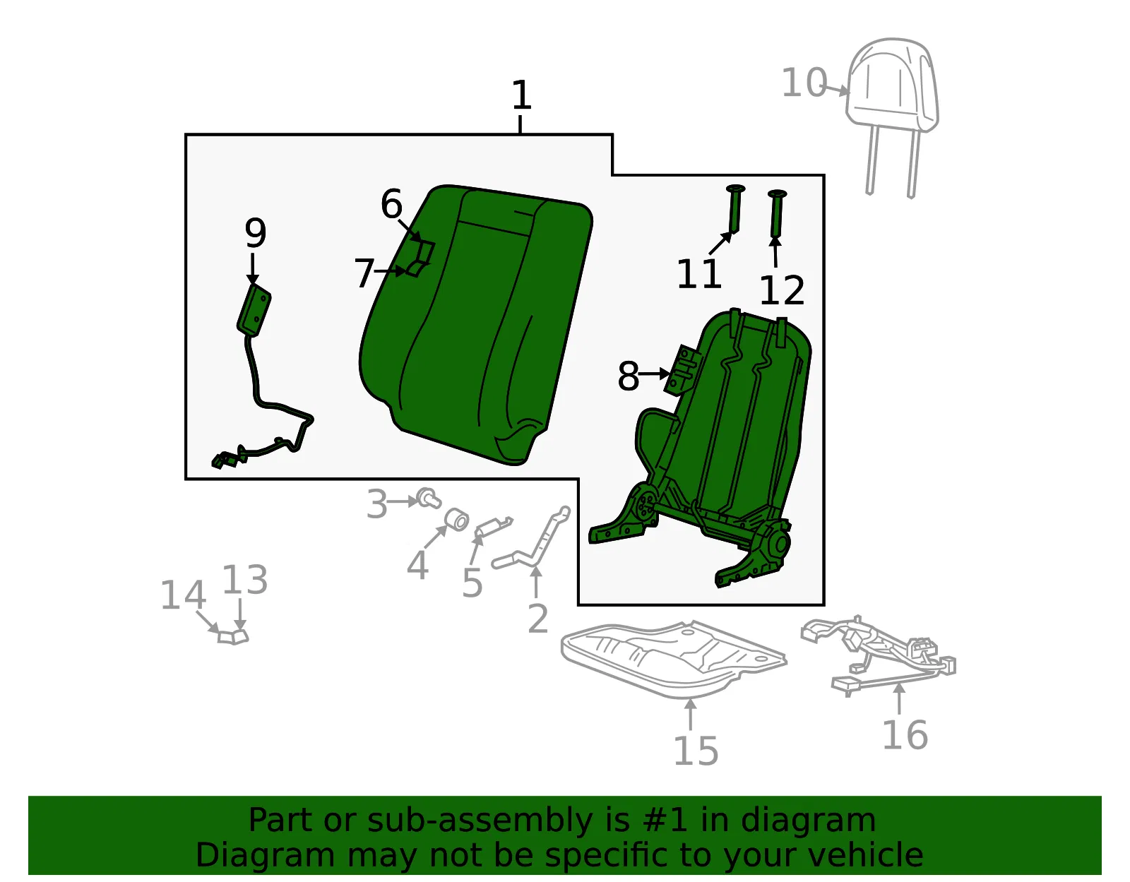 Seat Back Assembly - Mazda (zzda88180a29) - view 2