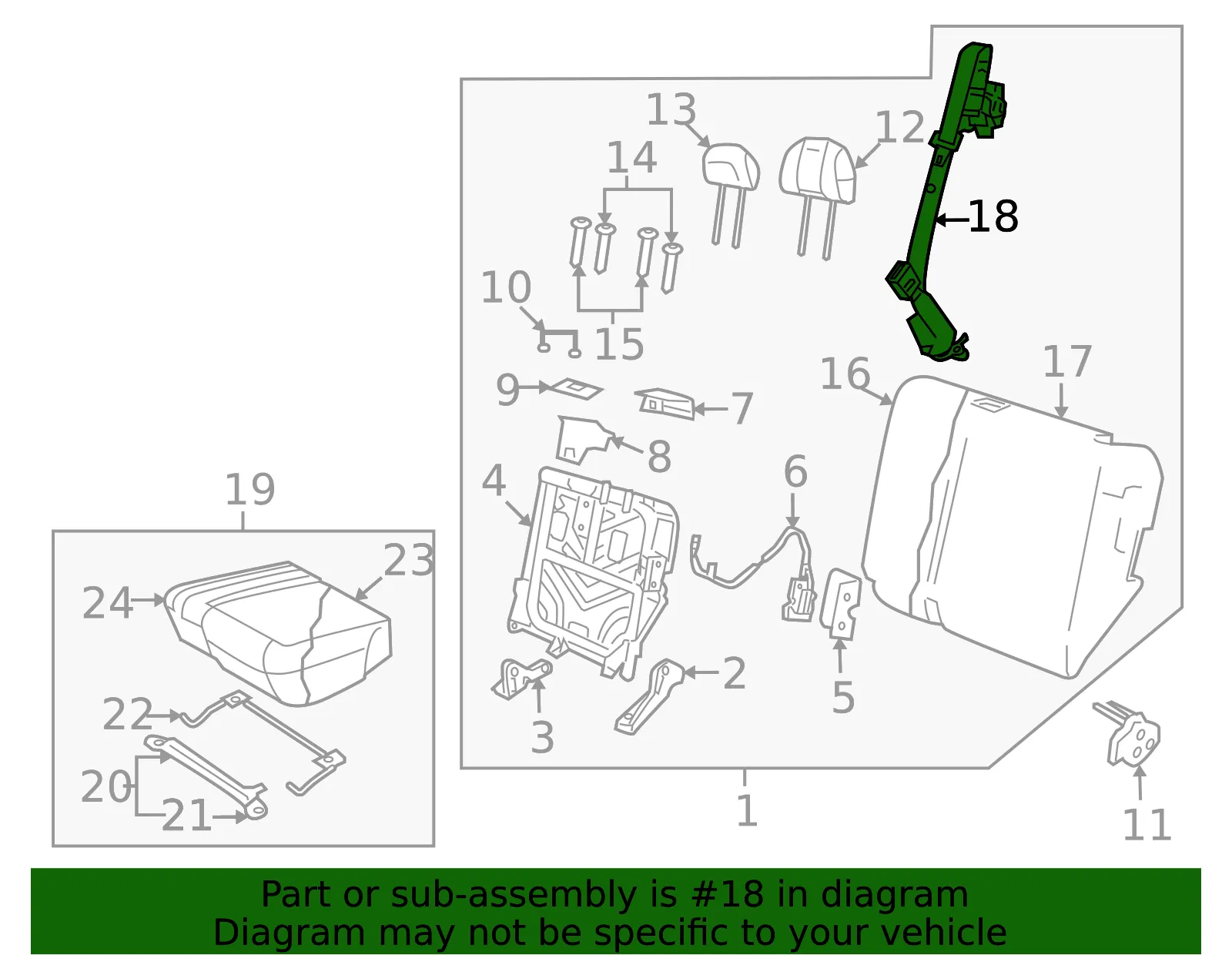 Seat Back Assembly - Mazda (zzdb8827005) - view 2