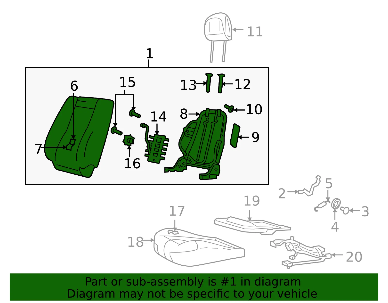 Seat Back Assembly - Mazda (zzdd8813005) - view 2