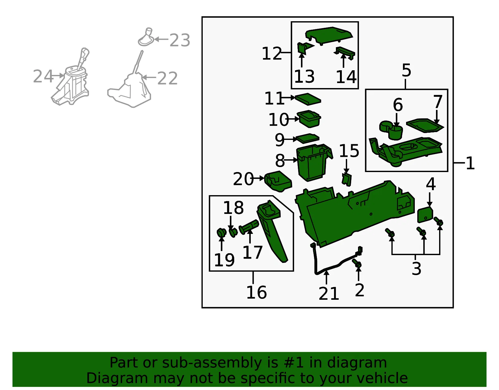 Console Assembly - Mazda (zzea6441003) - view 2