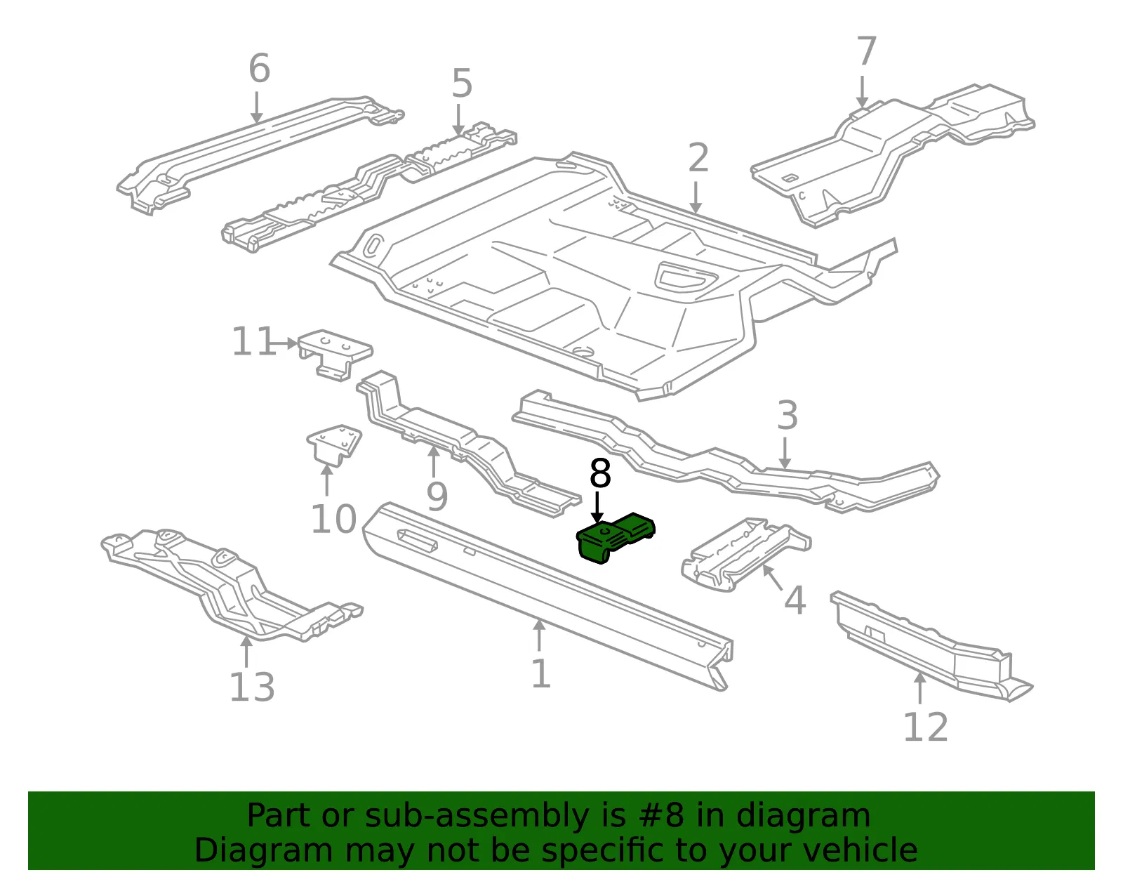 Seat Track Reinforcement Bracket - Mazda (zzm253725) - view 2
