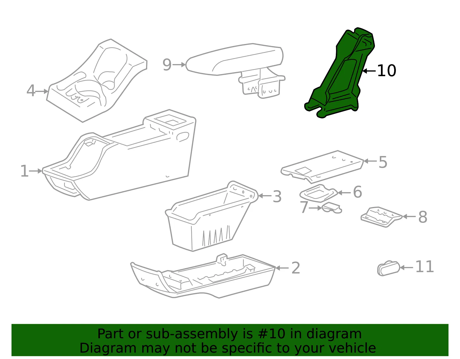 Armrest Bracket - Mazda (zzp079380) - view 2